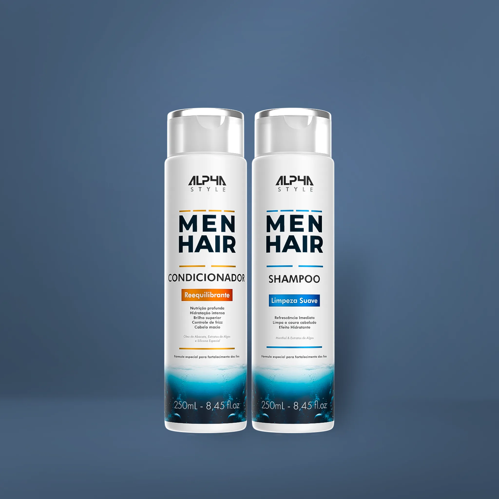 Kit Alpha Clean Boost com produtos para limpeza masculina diária